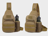 Airsoft Tactical Military Multi-Purpose Outdoor Hiking Cycling Sports Chest Shoulder Bag Tan ATB012