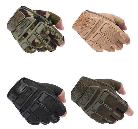 Airsoft Tactical Military Cycling Outdoor Combat Gloves Fingerless Size M-XL 4 Colours ATG014