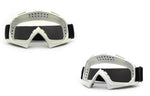 Motorcycle Snowboarding Ski Outdoor Protection Goggles White 6 Colours Lens ATGM011