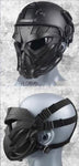 Airsoft Tactical Military Motorcycle Hunting Protection Goggle Skull Full Face Mask Khaki 3 Colours Lenses ATGM015