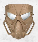 Airsoft Tactical Military Motorcycle Hunting Protection Goggle Skull Full Face Mask Khaki 3 Colours Lenses ATGM015