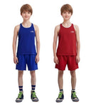 FLUORY MUAY THAI BOXING SET Vest Tank Top & Shorts Trunks Adult & Junior XXXS-XXXL 2 Colours