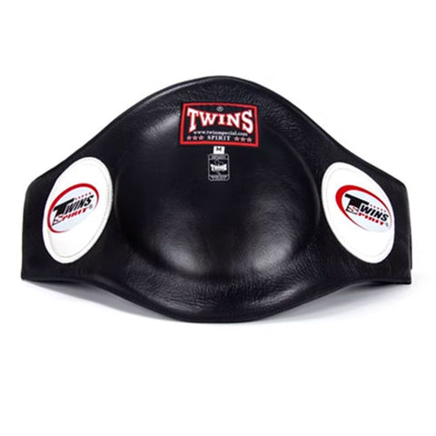 TWINS SPIRIT BEPL2 MUAY THAI BOXING MMA SPARRING BELLY PROTECTOR PAD M-XL Leather Black