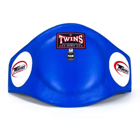 TWINS SPIRIT BEPL2 MUAY THAI BOXING MMA SPARRING BELLY PROTECTOR PAD M-XL Leather Blue
