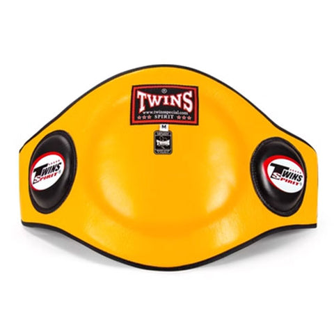 TWINS SPIRIT BEPL2 MUAY THAI BOXING MMA SPARRING BELLY PROTECTOR PAD M-XL Leather Yellow