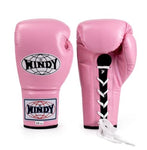 Windy BGL Classic Lace Up MUAY THAI BOXING GLOVES Cowhide Leather 8-16 oz Pink
