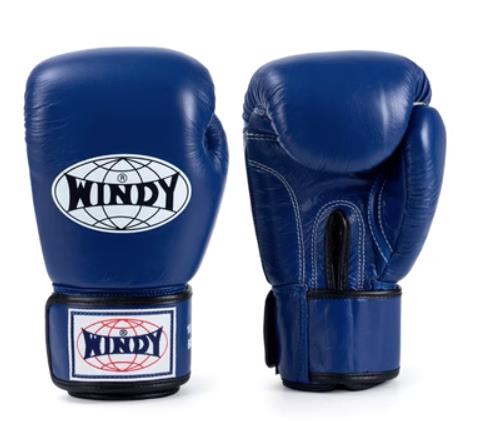 Windy BGVH Classic MUAY THAI BOXING GLOVES Cowhide Leather 8-16 oz Blue