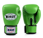 Windy BGVH Classic MUAY THAI BOXING GLOVES Cowhide Leather Kids 6 oz Light Green