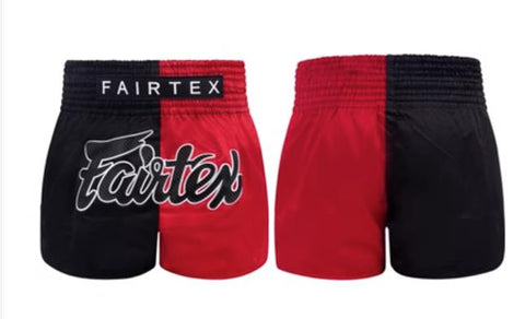 Fairtex MUAY THAI BOXING Shorts XS-XXL Black Red BS1911