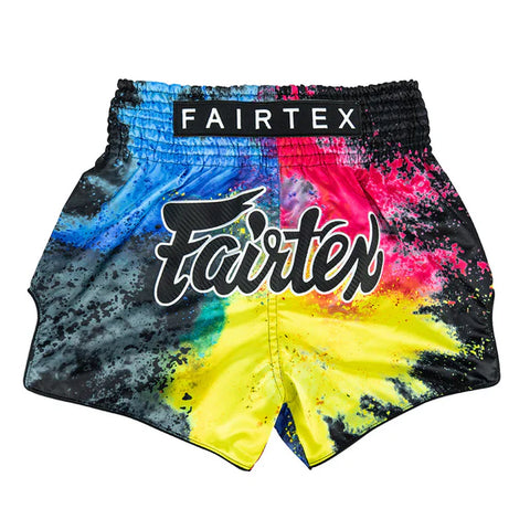 Fairtex MUAY THAI BOXING Shorts S-XL Black Acid Jazz BS1938