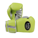 No Boxing No Life The Real Punch BOXING GLOVES Microfiber 8-16 oz Green Silver