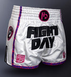 FIGHTDAY FDBS007 MUAY THAI MMA BOXING SHORTS XS-XXL White