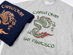 Vintage Old School Oriental Style San Francisco Chinatown CT015 Sweater T-Shirt S-2XL Navy Blue