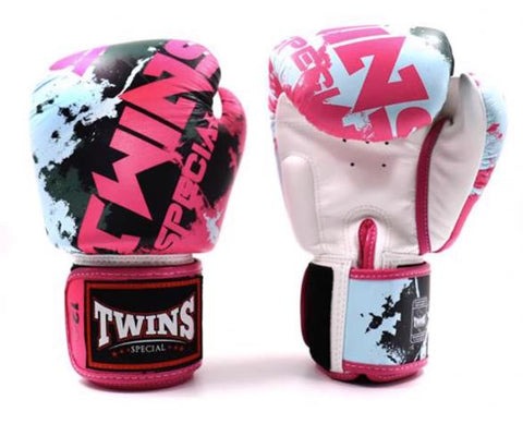 TWINS SPECIAL MUAY THAI BOXING GLOVES LEATHER 8-16 oz CANDY FBGVL3-61