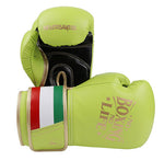 No Boxing No Life Never Say Die BOXING GLOVES Extra Thick Microfiber 8-16 oz Green