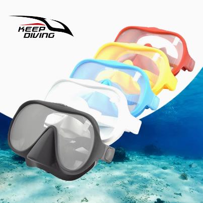 Scuba Diving Snorkeling Wide View Plano Lenses Anti-Fog Foldable Mask Adults 5 Colours DM408