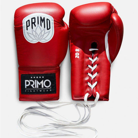 Primo Pro Lace Up Boxing Gloves 10 oz Red