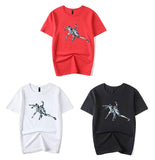 Watercolor Action Fencer Graphic Training T-Shirt F007 Cotton Junior & Adult Size S-3XL/110-150 3 Colours