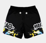 YOKKAO FLAMES WORK OUT SHORTS M-L Black