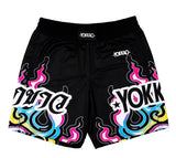 YOKKAO FLAMES WORK OUT SHORTS M-L Black