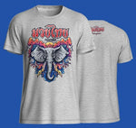 FIGHTBRO FBT003 Muay Thai Boxing T-Shirt SIZE S-2XL GREY