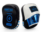 FIGHT DAY FFM2 MUAY THAI BOXING MMA PUNCHING FOCUS MITTS PADS BLACK BLUE