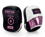 FIGHT DAY FFM2 MUAY THAI BOXING MMA PUNCHING FOCUS MITTS PADS BLACK PINK