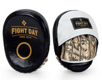 FIGHT DAY FFM3 MUAY THAI BOXING MMA PUNCHING FOCUS MITTS PADS BLACK GOLD