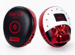 FIGHT DAY FFM4 MUAY THAI BOXING MMA PUNCHING AIR FOCUS MITTS PADS BLACK RED