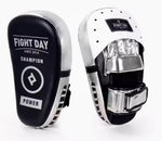 FIGHT DAY FKP3 MUAY THAI BOXING MMA PUNCHING LONG FOCUS MITTS PADS Black Silver