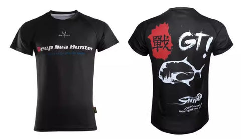 Outdoor Fishing Quick Dry Anti UV T-Shirt GT FT004 Size M-4XL Black