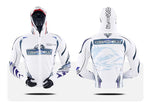 Outdoor Fishing Quick Dry Anti UV Hoodie Jacket Ice Silk FT019 Size S-4XL Blue white