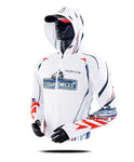 Outdoor Fishing Quick Dry Anti UV Hoodie Jacket Ice Silk FT019 Size S-4XL Red White