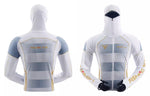 Outdoor Fishing Quick Dry Anti UV Hoodie Jacket Ice Silk FT022 Size S-4XL White Gold