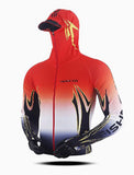 Outdoor Fishing Quick Dry Anti UV Hoodie Jacket Ice Silk FT024 Size S-4XL Red