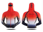 Outdoor Fishing Quick Dry Anti UV Hoodie Jacket Ice Silk FT024 Size S-4XL Red
