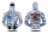 Outdoor Fishing Quick Dry Anti UV Hoodie Jacket Ice Silk FT027 Size S-4XL