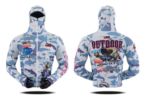 Outdoor Fishing Quick Dry Anti UV Hoodie Jacket Ice Silk FT027 Size S-4XL