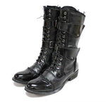 Fashion Rock Punk Gothic Style Boots Cow Boy Boots FWMB001 Black Size 38-45