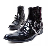 Fashion Rock Punk Gothic Style Boots Cow Boy Boots FWMB003 Black Size 38-44