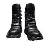Motorcycle Biker Rock Punk Gothic Style Boots Cow Boy Boots FWMB007 Black Size 39-46