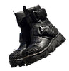 Motorcycle Biker Rock Punk Gothic Style Boots FWMB008D Cowhide Leather Black Size 38-50