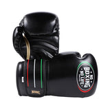 No Boxing No Life Golden Boy Boxing Gloves Junior Extra Thick PU Leather 2-6 oz Black