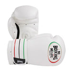 No Boxing No Life Golden Boy Boxing Gloves Junior Extra Thick PU Leather 2-6 oz White