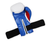 No Boxing No Life BOXING GLOVES HIT AND NOT GET HIT Microfiber 16-18 oz WHITE BLUE RED