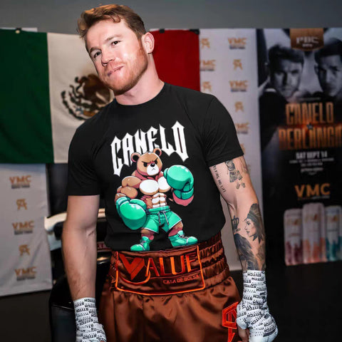 NO BOXING NO LIFE BOXING BOXING T-SHIRT CANELO BEAR Size S-XXL