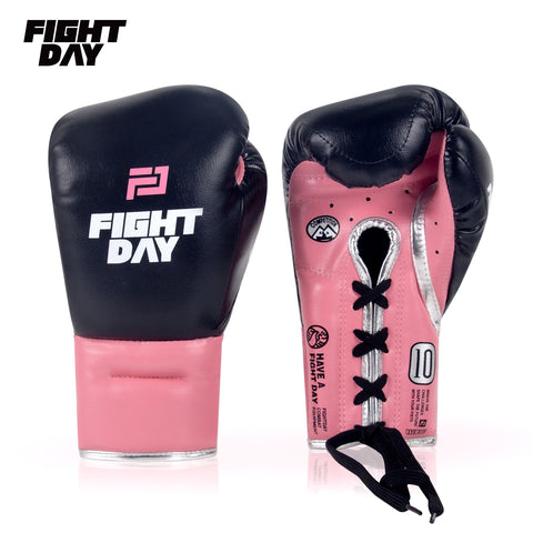 FIGHTDAY SGL6 Professioneller Wettkampf-Boxhandschuh für Muay Thai, zum Schnüren, Mikrofaser, 227–403 g, Dunkelblau