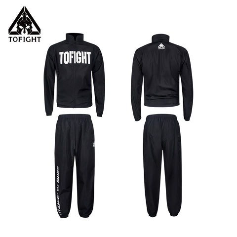 Tofight Sauna Suit Vinyl Sweatsuit Silver M-4XL (SET)