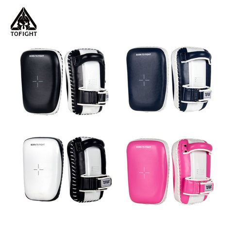 TOFIGHT MUAY THAI BOXING MMA KICK PADS LIGHT WEIGHT PAIR 4 COLOURS