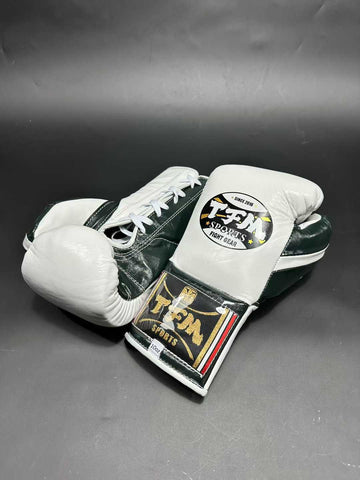 TFM RL5 HANDMADE PROFESSIONAL BOXING GLOVES 10 oz White Black